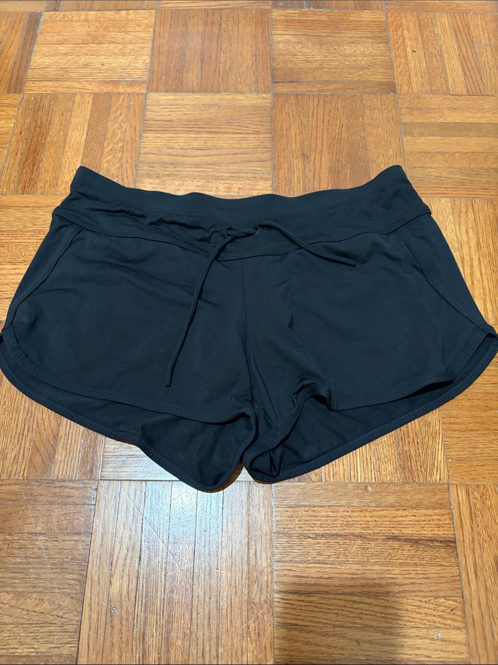 Athleta Black Women's Athletic Drawstring Swim Shorts